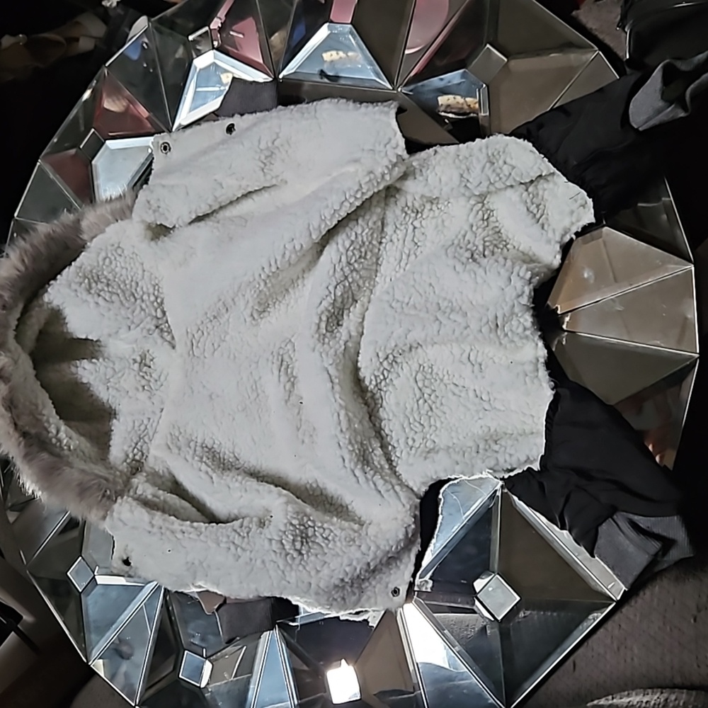 Dog jacket full body xl for small dog. Black n grey. By fitwarm pets